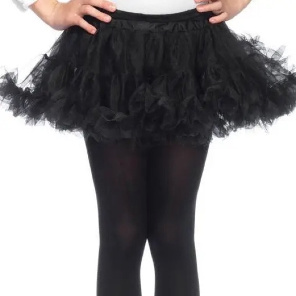 Black costume skirt petticoat